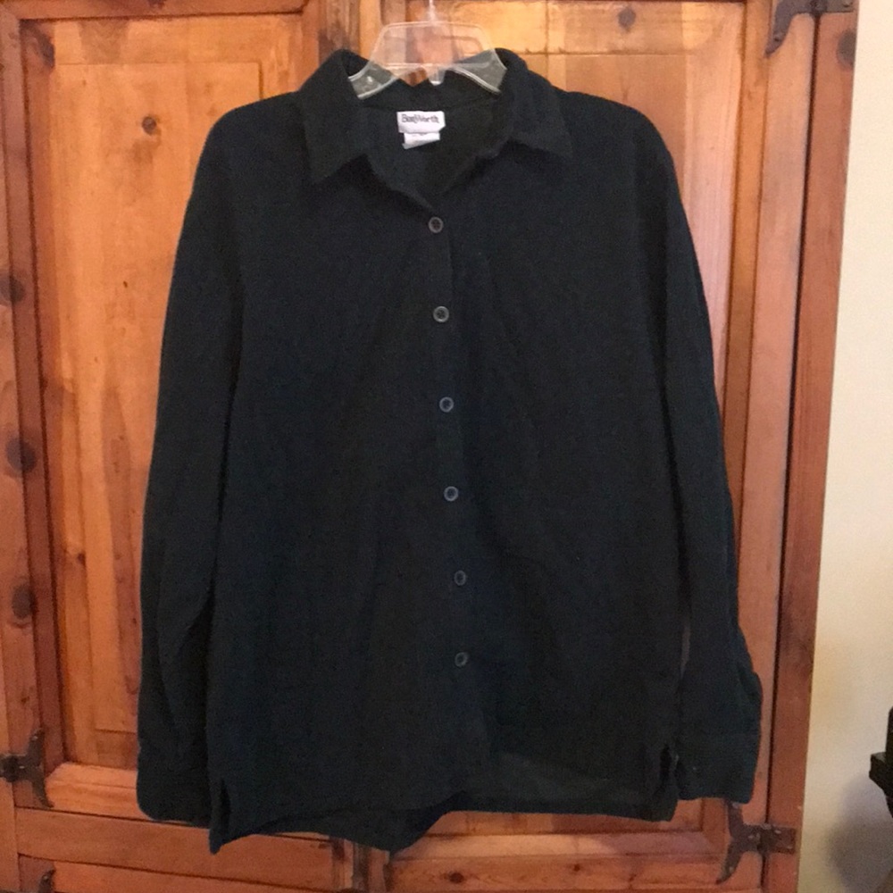 BonWorth large dark green button-up for women